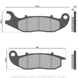 PASTILLA FRENO MALOSSI BRAKE PADS DELANTERA PIAGGIO MEDLEY