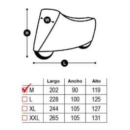 Funda protectora moto TOPLINE talla M