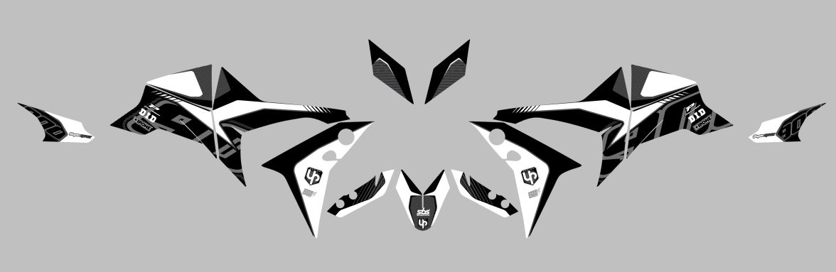 Kit Deco UP Maximize Negro-Blanco Yamaha Tracer900