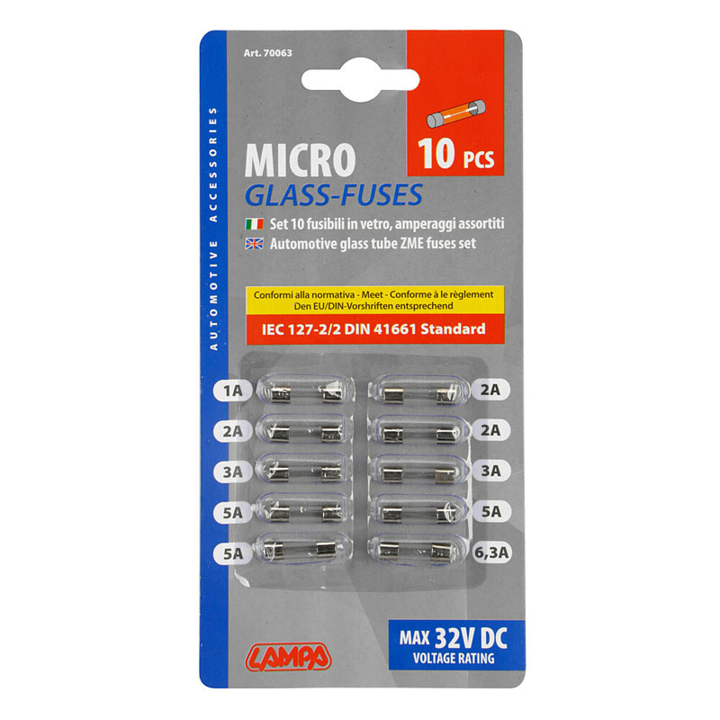 Juego de 10 Micro Fusibles Lampa 12/32V - Imagen 3