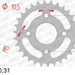 CORONA AFAM ACERO 520X30 – KYMCO
