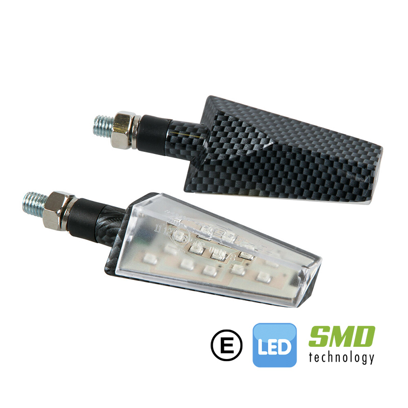 INTERMITENTES CON LED LAMPA DUKE 12V CARBON