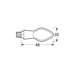 INTERMITENTES CON LED LAMPA PIXIA 12V NEGRO