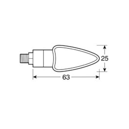 INTERMITENTES CON LED LAMPA ARROW-2 12V LED NEGRO