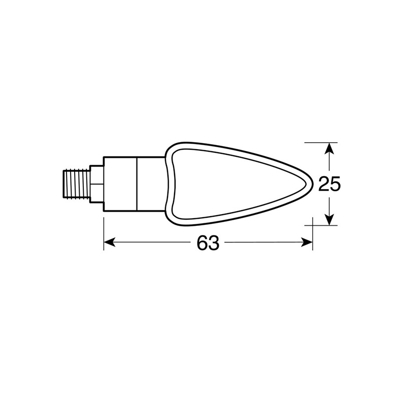INTERMITENTES CON LED LAMPA ARROW-2 12V LED NEGRO - Imagen 2