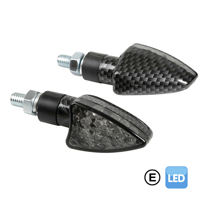 INTERMITENTES CON LED LAMPA ARROW-2 12V CARBON