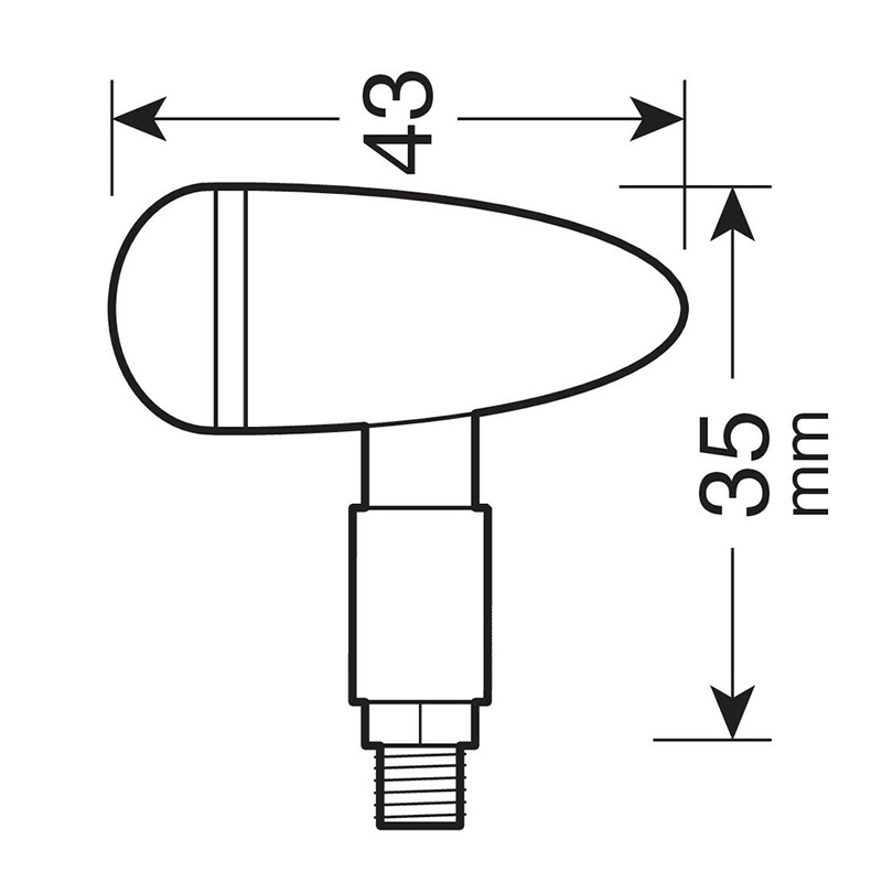 INTERMITENTES DE LED LAMPA DROP NEGRO - Imagen 2