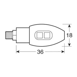 INTERMITENTES DE LED LAMPA VOLT NEGRO