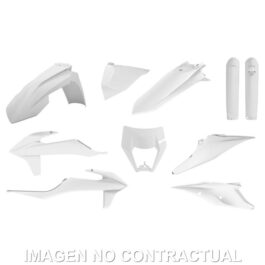 Kit completo de plásticos Polisport para KTM EXC/EXC-F (20/23) color blanco (enduro)