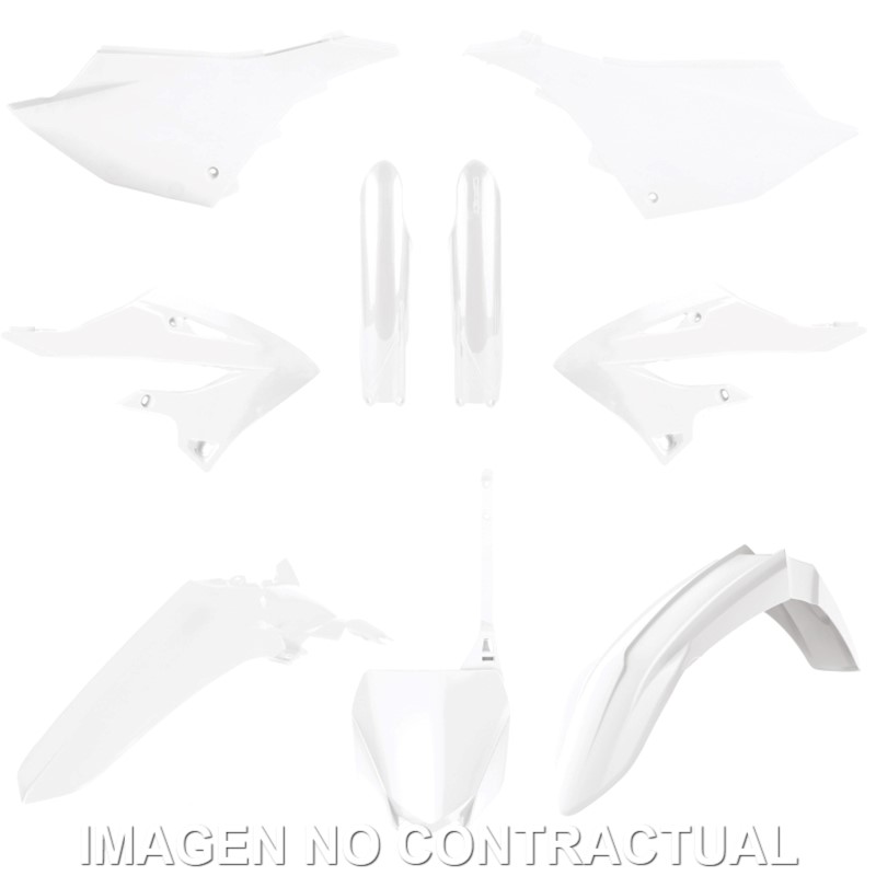 Kit completo de plásticos Polisport de restyling para Yamaha YZ125/250(22/24) color blanco (MX)
