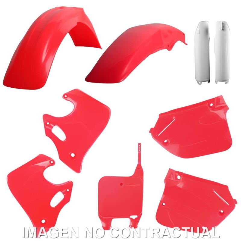 Kit completo de plásticos Polisport para Honda CR 125(93/94)/CR250(92/94) color rojo - blanco (MX)