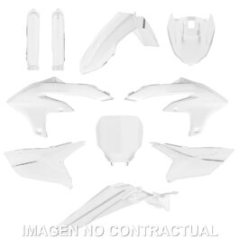 Kit completo de plásticos Polisport para Yamaha YZ450F(23/24) YZ250F(23) color blanco (MX)
