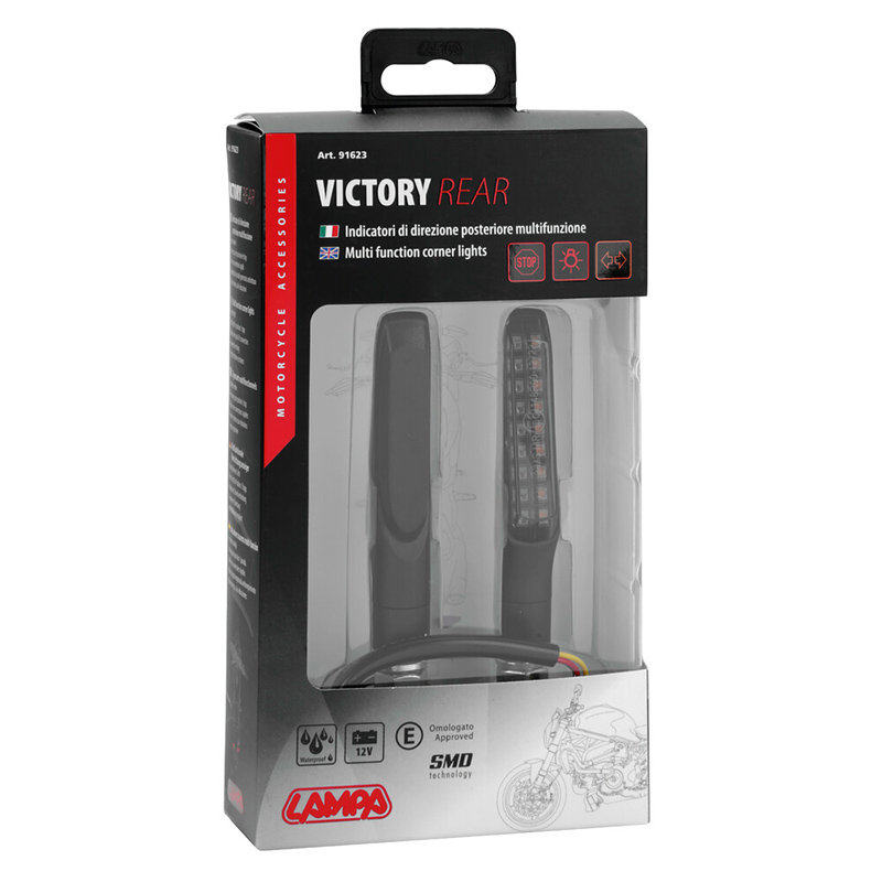 INTERMITENTES DE LED Y LUZ DE POSICIÓN/FRENO TRASERA LAMPA VICTORY 12V - Imagen 2