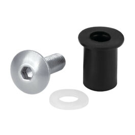 KIT TUERCAS GOMA C/TORNILLOS+ARANDELAS LAMPA PLATA