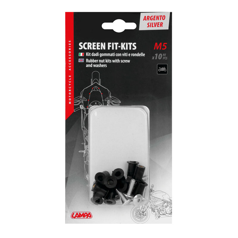 KIT TUERCAS GOMA C/TORNILLOS+ARANDELAS LAMPA PLATA - Imagen 4