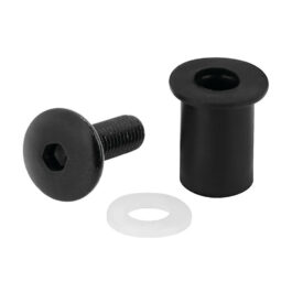 KIT TUERCAS GOMA C/TORNILLOS+ARANDELAS LAMPA NEGRO