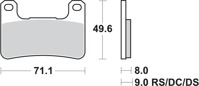 Pastilla de freno SBS P806-DS1 - Imagen 2