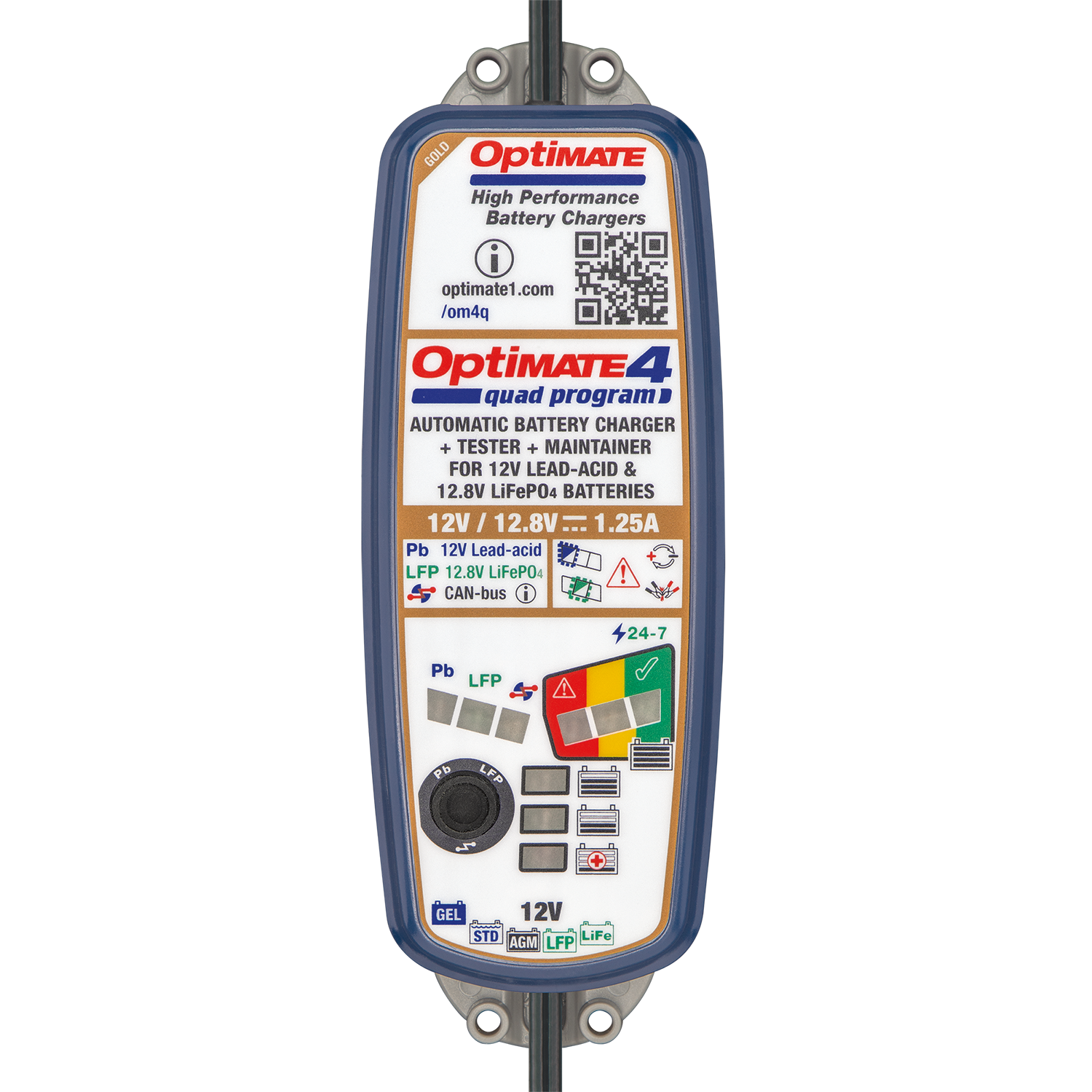 Cargador/Mantenedor de baterías Optimate 4 Quad Program Premium TM630-PR - Imagen 5