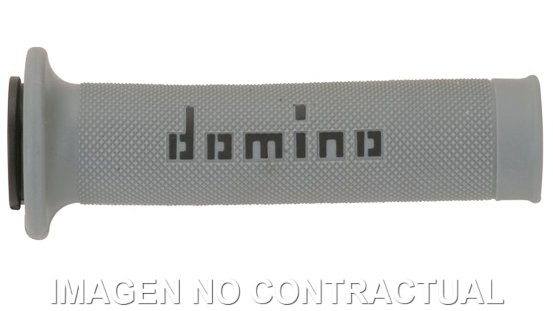 Puños Domino On Road Gris - Negro Abiertos D 22 mm L 120-125 mm