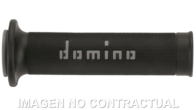 Puños Domino On Road Negro - Gris Abiertos D 22 mm L 120-125 mm