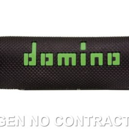Puños Domino OFF-road Negro – Verde Cerrados D 22 mm L 118 mm