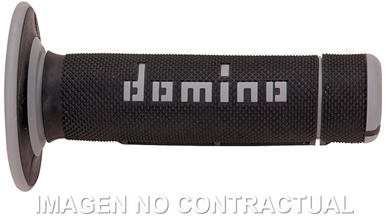 Puños Domino OFF Road Negro - Gris Cerrados D 22 mm L 118 mm