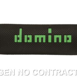 Puños Domino OFF Road X-Treme Negro – Verde Cerrados D 22 mm L 118 mm