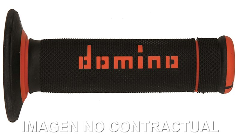 Puños Domino OFF Road X-Treme Negro - Naranja Cerrados D 22 mm L 118 mm