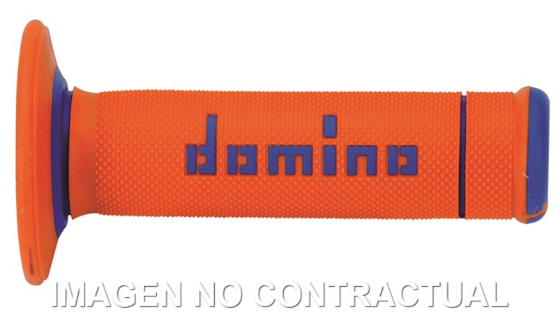 Puños Domino OFF Road X-Treme Naranja - Azul Cerrados D 22 mm L 118 mm