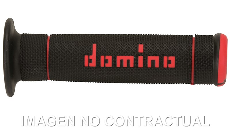 Puños Domino Trial Negro - Rojo Cerrados D 22 mm L 125 mm