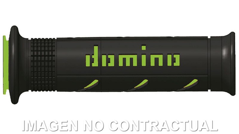 Puños Domino XM2 Super soft Negro - Verde Abiertos D 22 mm L 120-125 mm
