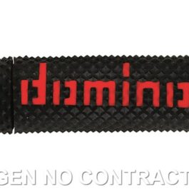 Puños Domino DSH OFF Road Negro – Rojo Cerrados D 22 mm L 120 mm