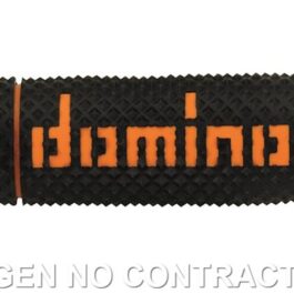 Puños Domino DSH OFF-road Negro – Naranja Cerrados D 22 mm L 120 mm