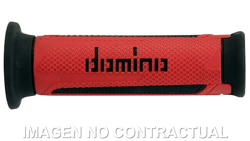 Puños Domino Turismo Rojo/Negro Abiertos D 22 mm L 120 mm