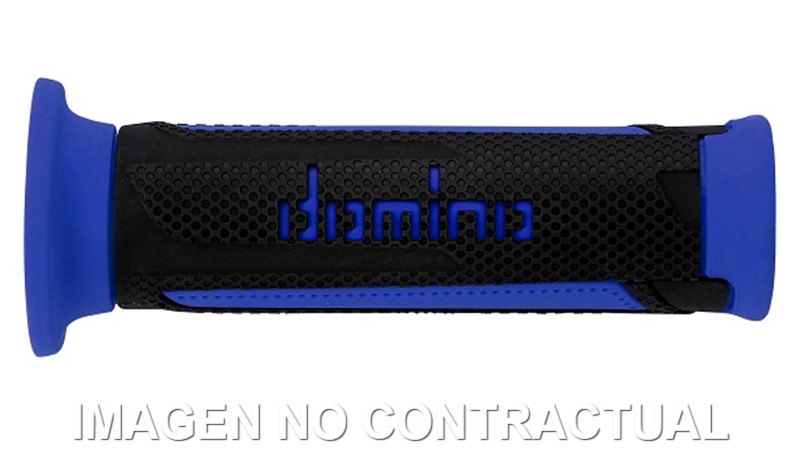 Puños Domino Turismo Antracita-Azul Abiertos D 22 mm L 120 mm