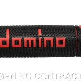 Puños Domino On Road Racing Negro/Rojo Abiertos D 22 mm L 120 mm