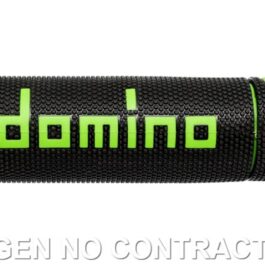 Puños Domino On Road Racing Negro/Verde Abiertos D 22 mm L 120 mm