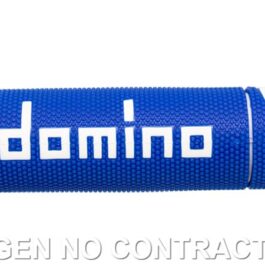 Puños Domino On Road Racing Azul/Blanco Abiertos D 22 mm L 120 mm