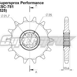 Piñón Supersprox PF Benelli 525 x 14