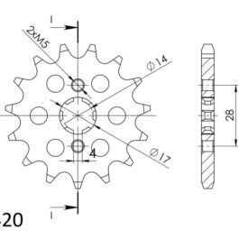 Piñón Supersprox Derbi 420 x 13