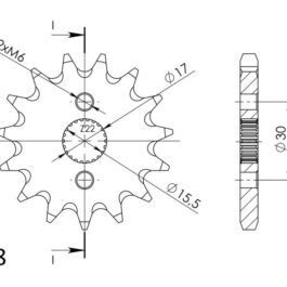 Piñón Supersprox Honda 428 x 15