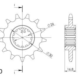 Piñón Supersprox Honda 520 x 14