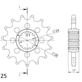 Piñón Supersprox Honda 525 x 14