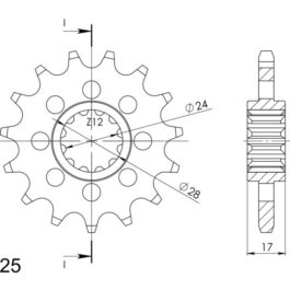 Piñón Supersprox Honda 525 x 15