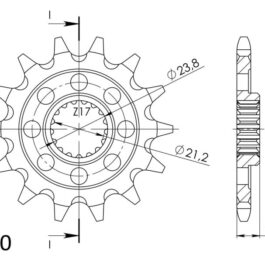 Piñón Supersprox Suzuki 520 x 14