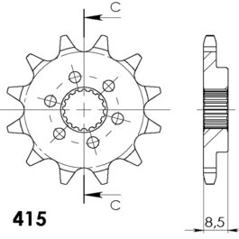 PIÑÓN SUPERSPROX KTM 415 X 10