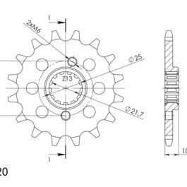 Piñón Supersprox Honda – Yamaha 520 x 14