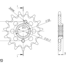 Piñón Supersprox Honda – Yamaha 520 x 15