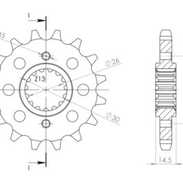 Piñón Supersprox Honda 530 x 16