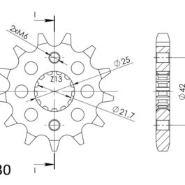 Piñón Supersprox Suzuki – Yamaha 530 x 14